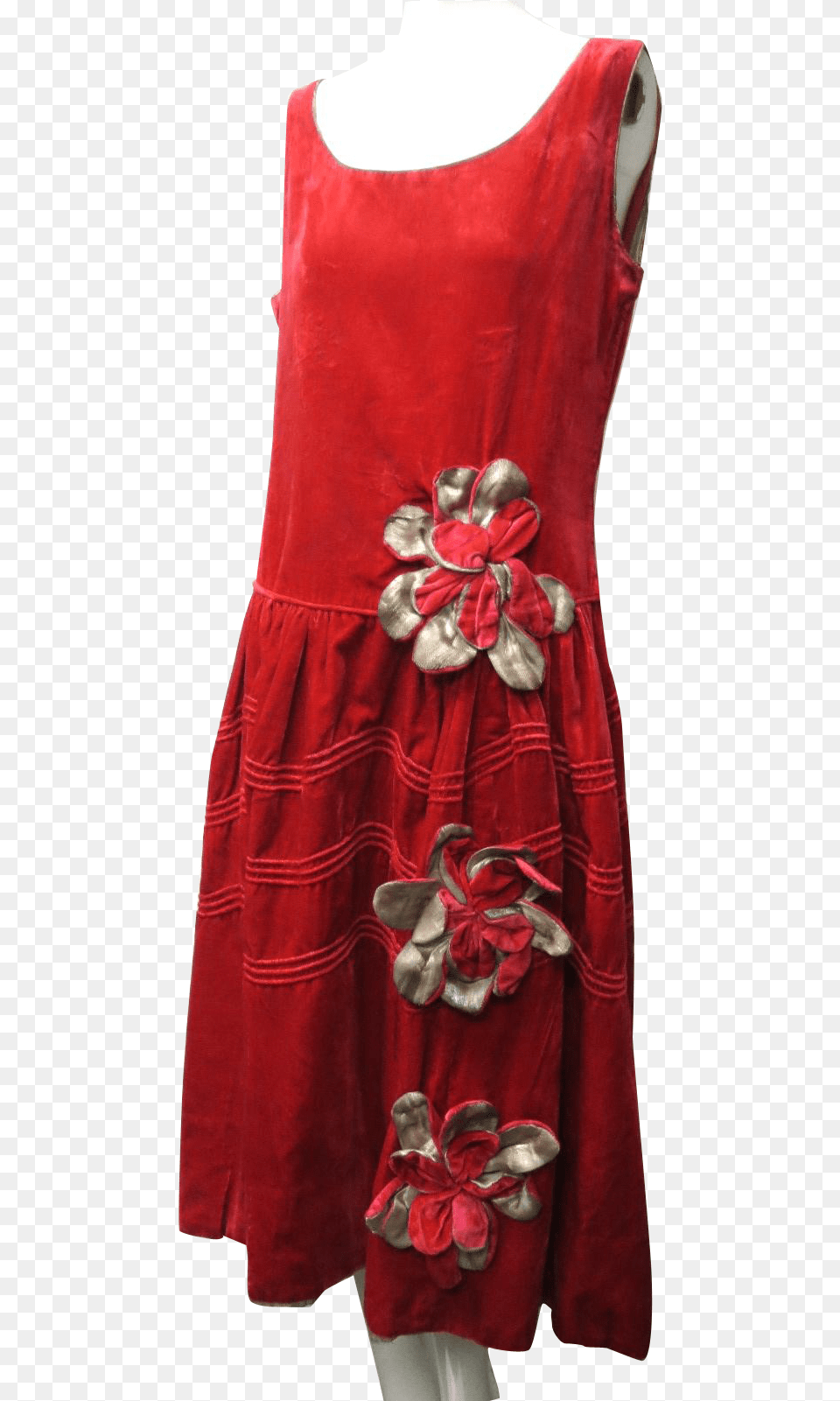 This Is An Early 1920s Rose Colored Pane Silk Velvet Day Dress, Clothing, Adult, Female, Formal Wear Png Image
