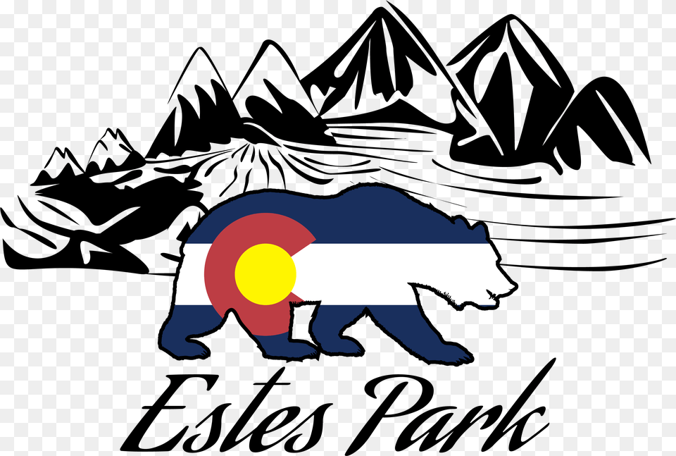 This Is An Estes Park Colorado Design I Made With A River Clipart Black And White, Baby, Person, Logo Free Png Download