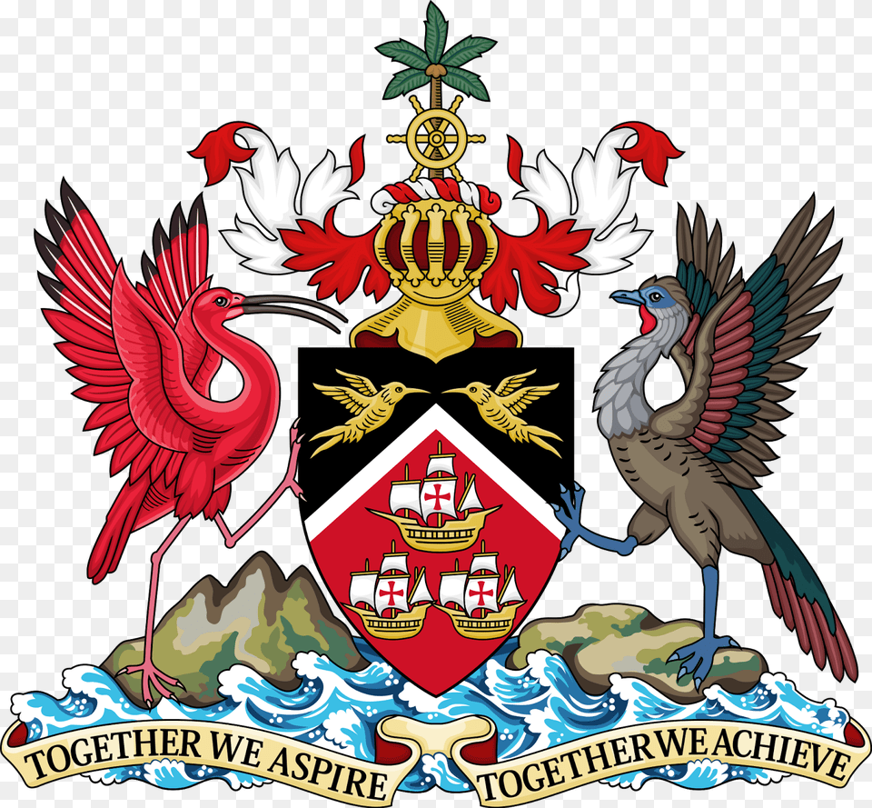 This Is An Excellent Example I Found Off Google That National Coat Of Arms Of Trinidad And Tobago, Emblem, Symbol, Animal, Bird Free Transparent Png