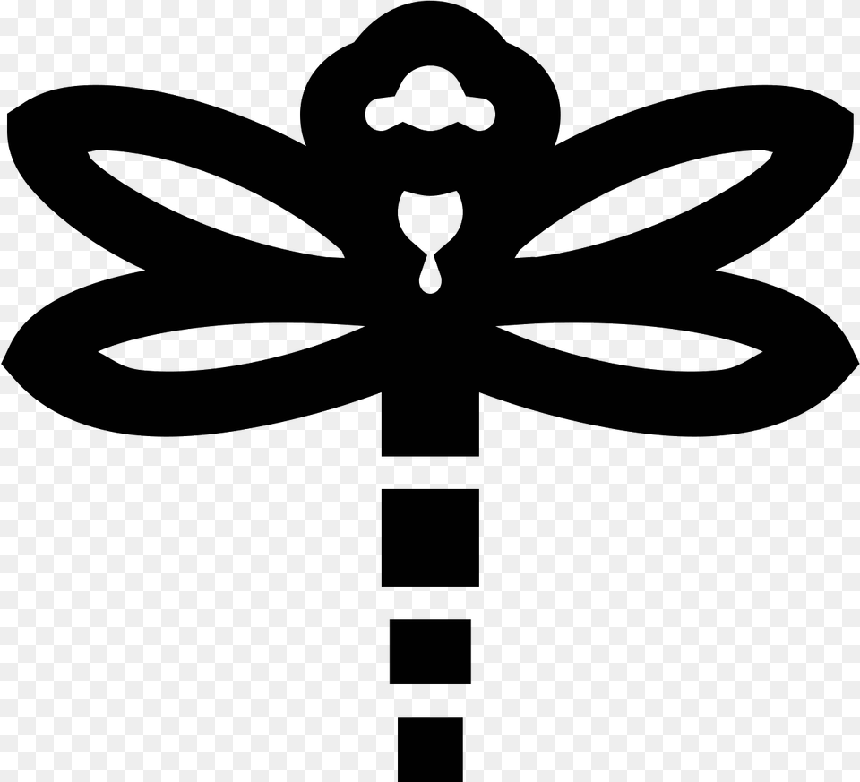 This Is An Icon Depicting A Dragonfly With The A Dragonfly, Gray Png Image