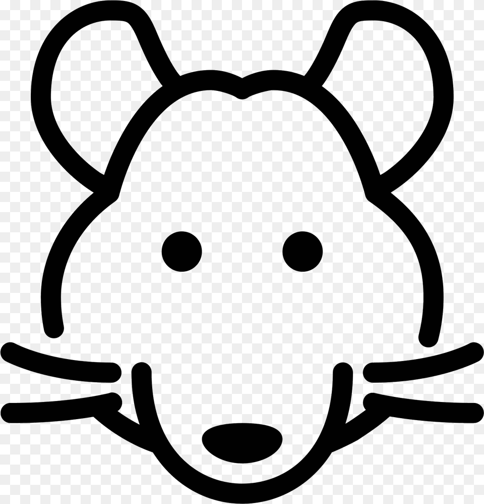 This Is An Icon Depicting The Year Of The Rat White Rat Symbol, Gray Free Png Download