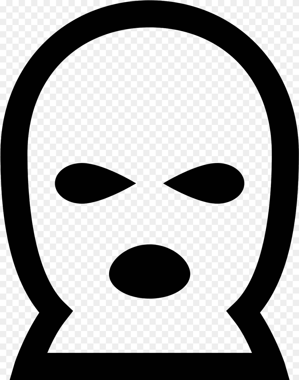 This Is An Icon Of A Ski Mask Mascara De Ladron, Gray Png Image