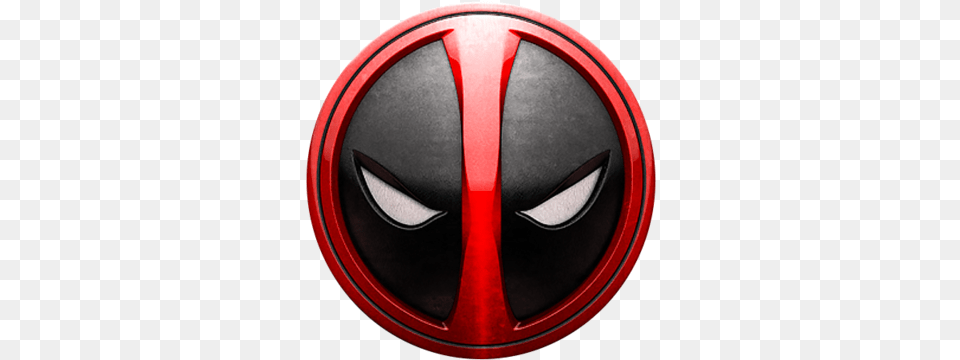 This Is An Of The Iconic Deadpool Logo That Is Deadpool Logo Transparent, Emblem, Symbol, Electronics, Speaker Png Image
