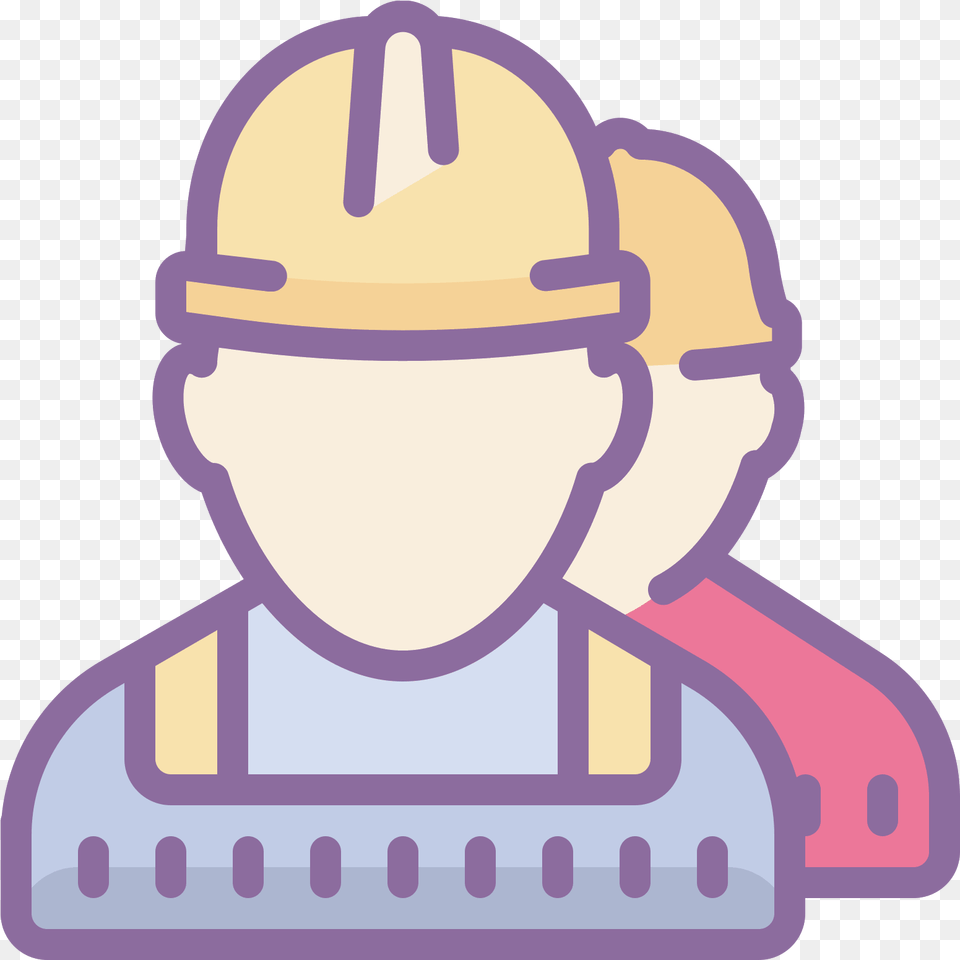 This Is An Image Of Two Construction Workers One Of Supplier Icon, Clothing, Hardhat, Helmet, Baby Free Transparent Png