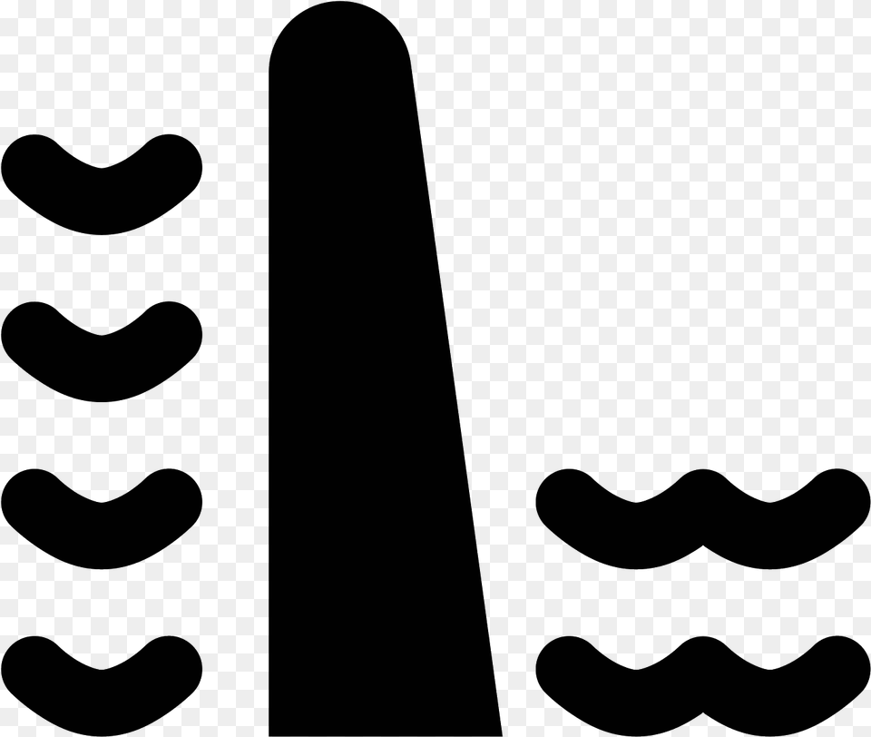 This Is An Of Two Sets Of Wavy Lines With A Dam, Gray Png Image