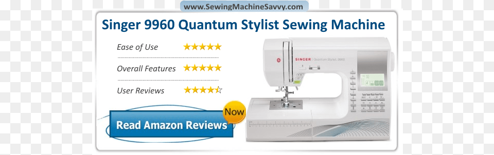 This Is An In Depth Review Of The Singer 9960 Quantum Singer Quantum Stylist 600 Stitch Computerized Sewing, Machine, Device, Electrical Device, Appliance Free Png
