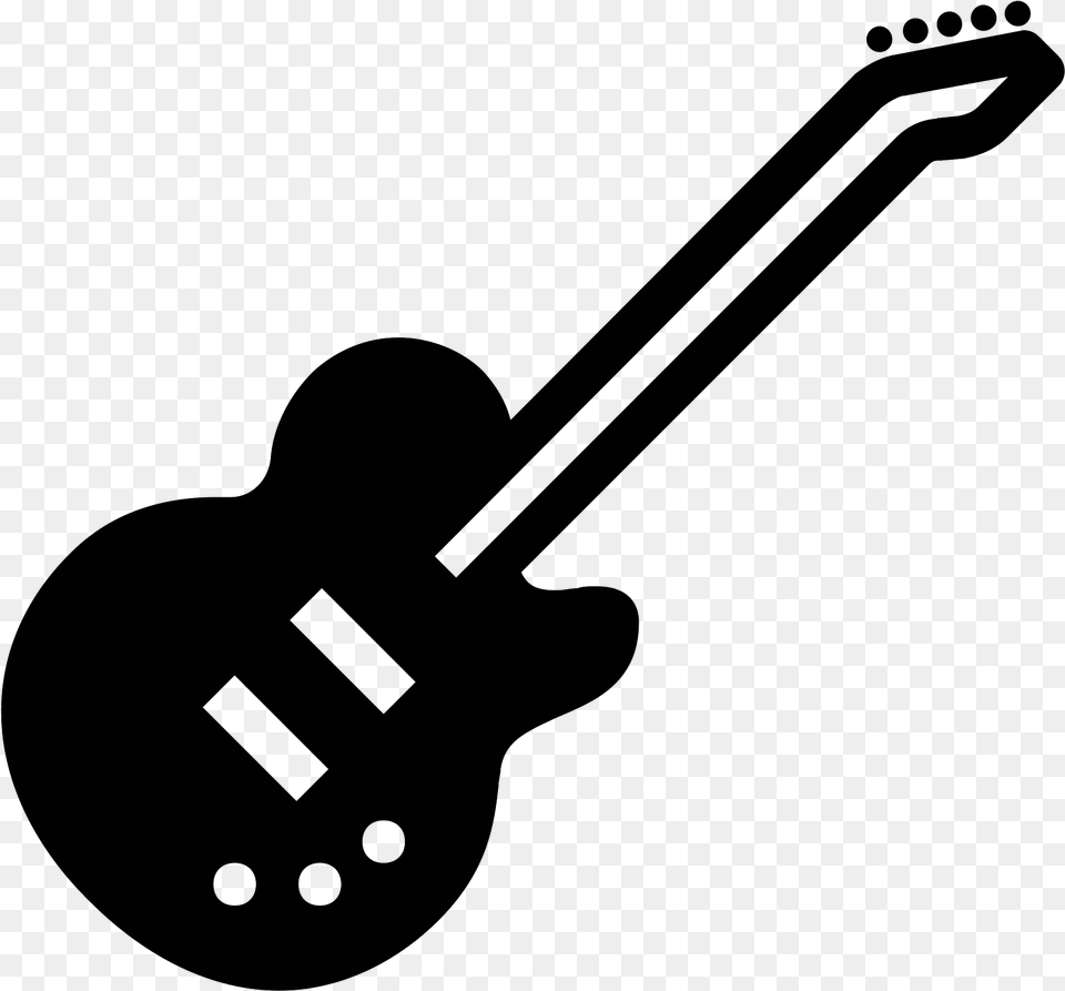 This Is An Of An Electric Guitar Rock Music Icon, Gray Free Png Download