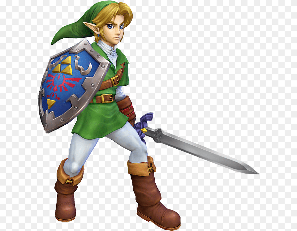 This Is An Updated Version Of The Custom Link Model Ocarina Of Time Link Project M, Weapon, Sword, Adult, Person Free Transparent Png