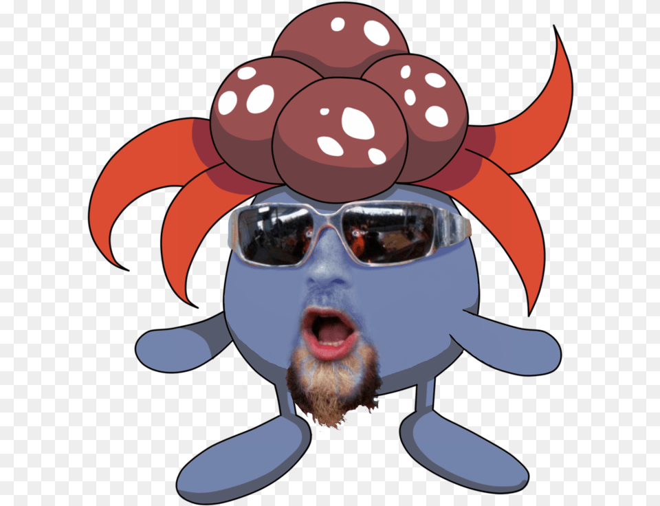 This Is Guy Fieri As Gloom From The Pokmon Series Pokemon Gloom, Accessories, Sunglasses, Face, Head Png Image