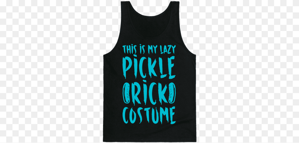 This Is My Lazy Pickle Rick Costume White Print Tank My Super Spooky Donald Trump Costume T Shirt Funny, Clothing, Tank Top, Person Free Png Download