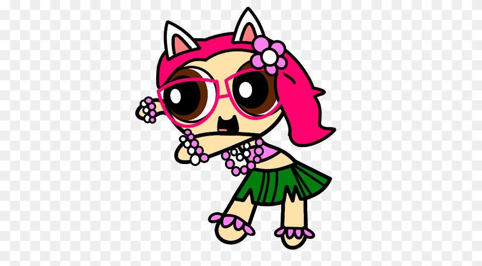 This Is My March Avatar As A Hula Dancer In Powerpuff, Face, Head, Person, Purple Png