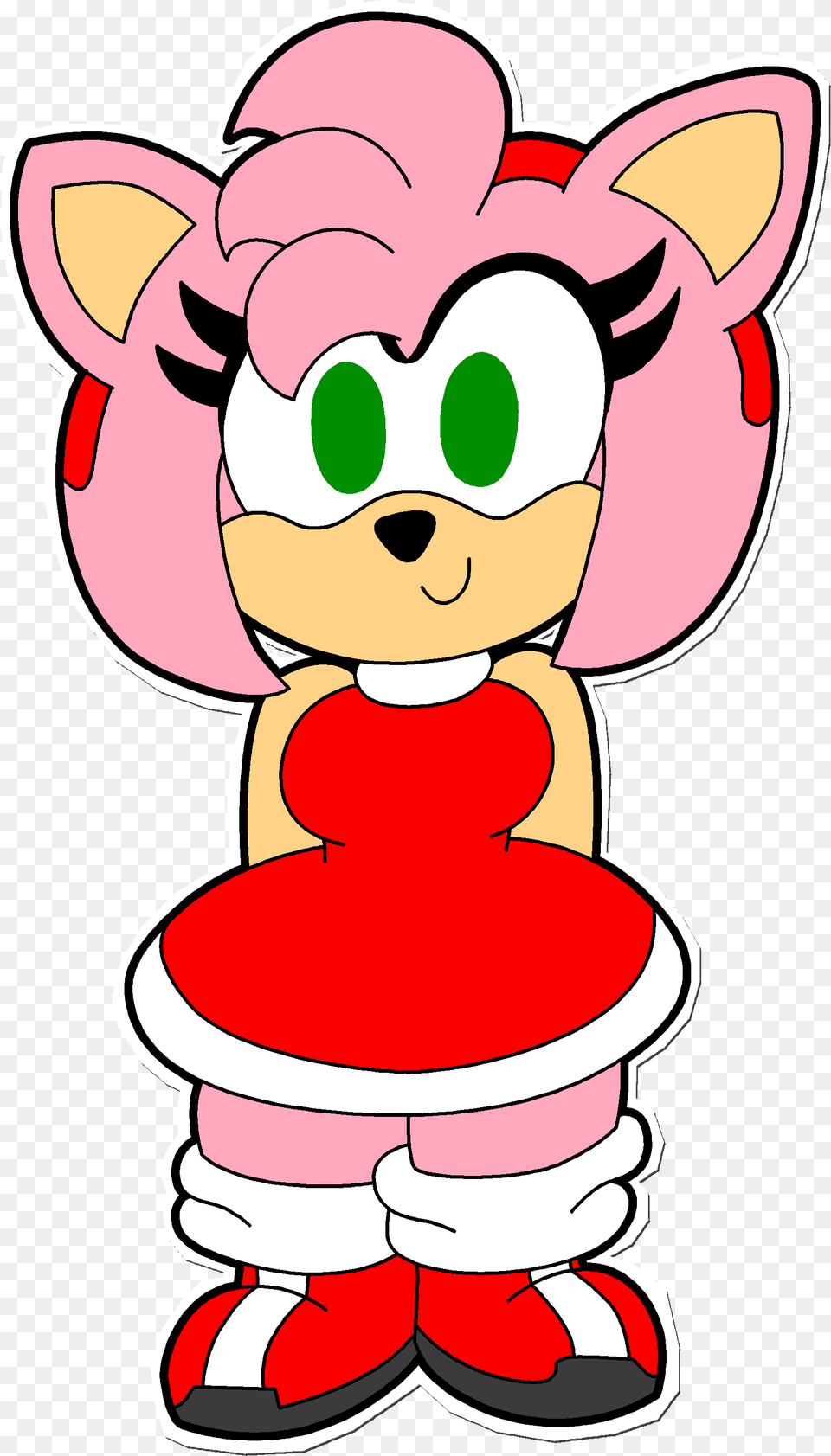 This Is My Most Recent Amy Rose Fan Art Amy Rose Thicc, Cartoon, Baby, Person, Face Free Png