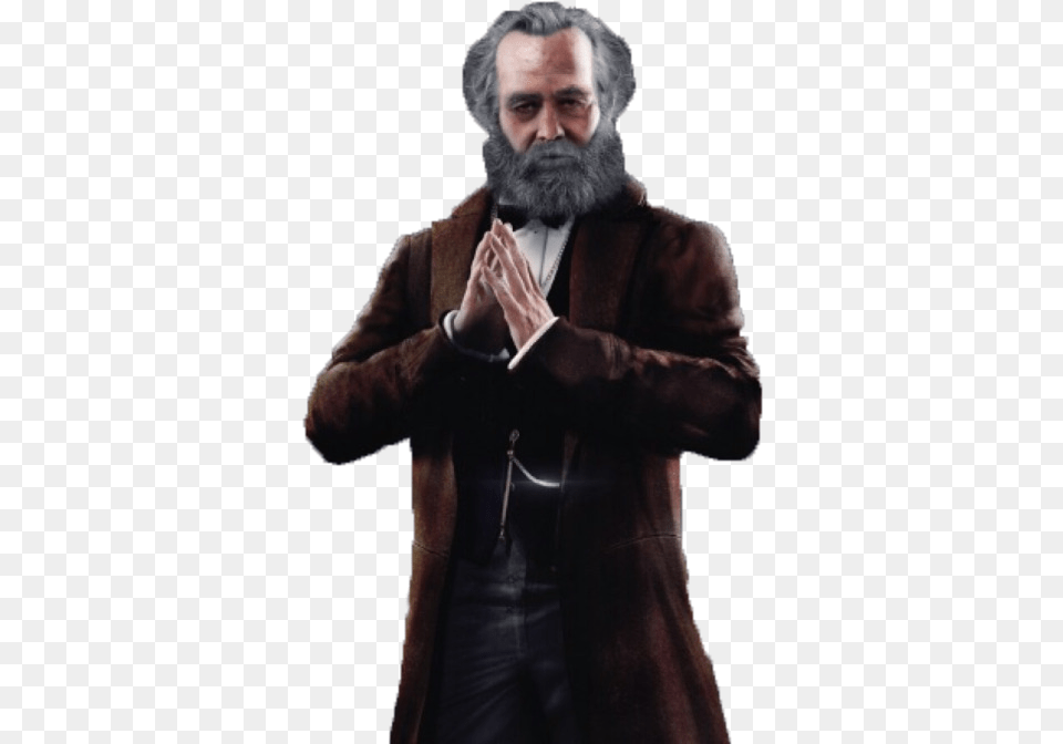 This Is Praying Karl Marx He Wards You Against Anti Communists Praying To Marx, Clothing, Coat, Male, Adult Free Transparent Png