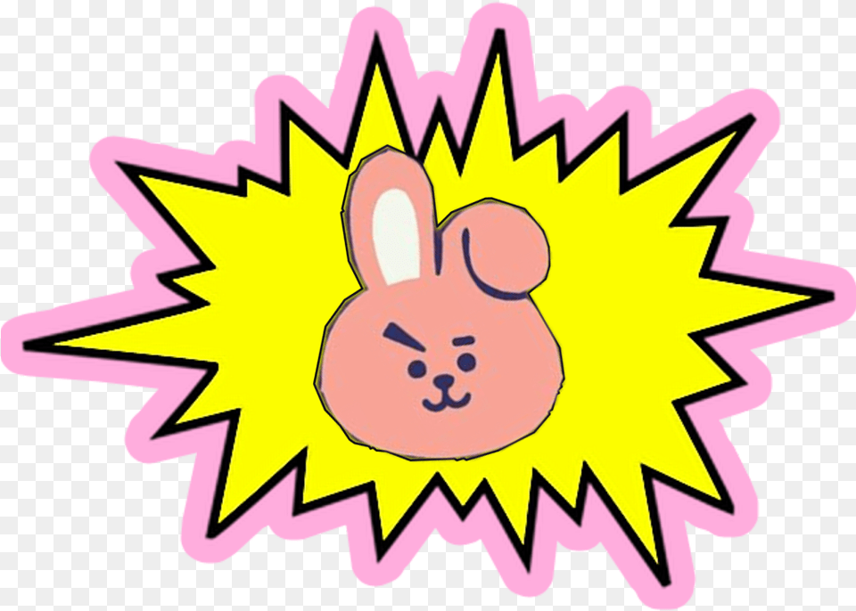 This Is So Bad I M Wheezing Cooky Bt21cooky Jungko Clipart Flash, Sticker, Purple, Dynamite, Weapon Free Png