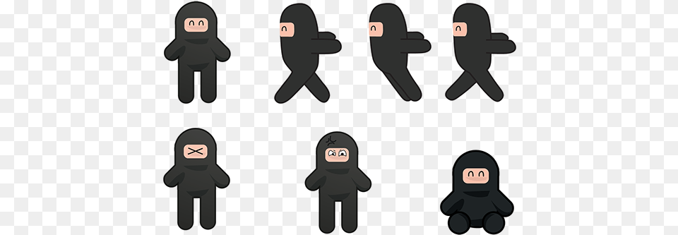 This Is The Awesome Ninja In Various Positions Png Image