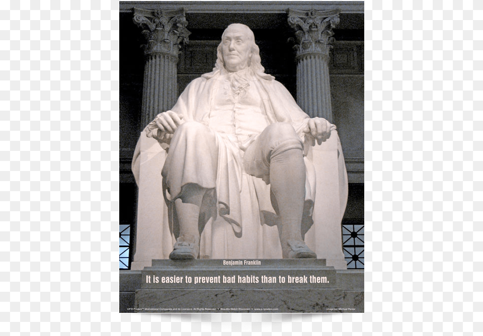 This Is The English Version Of Poster Design Franklin Institute Ben Franklin Statue, Archaeology, Adult, Wedding, Person Free Png