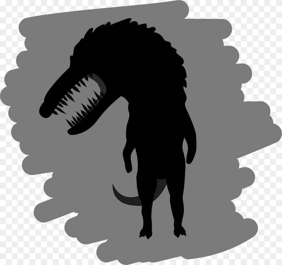 This Is The Silhouette Of My Final Monster Design Portable Network Graphics, Stencil, Animal, Dinosaur, Reptile Png Image