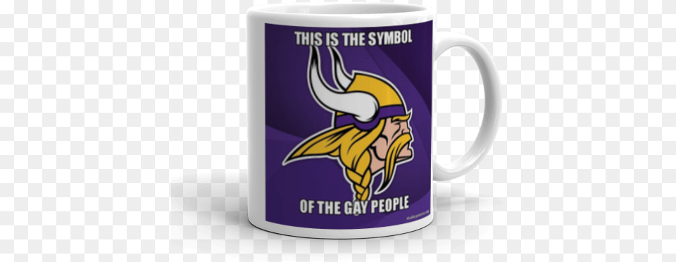 This Is The Symbol Of Gay People Minnesota Vikings Cowboys Vs Vikings Logo, Cup, Beverage, Coffee, Coffee Cup Free Png Download