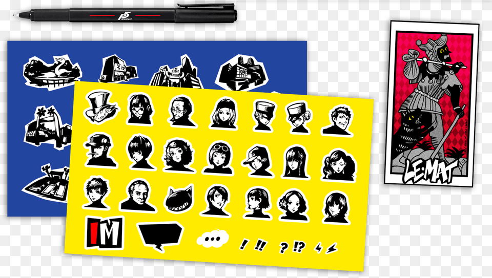 This Limited Edition Persona 5 Notebook Has Definitely Persona 5 Notebook Cook And Becker, Sticker, Person, Head, Face Free Transparent Png