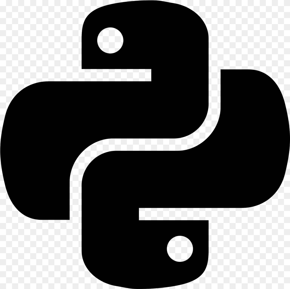 This Logo Has Two Intersecting Snakes That Are Geometric Python Icon, Gray Free Transparent Png