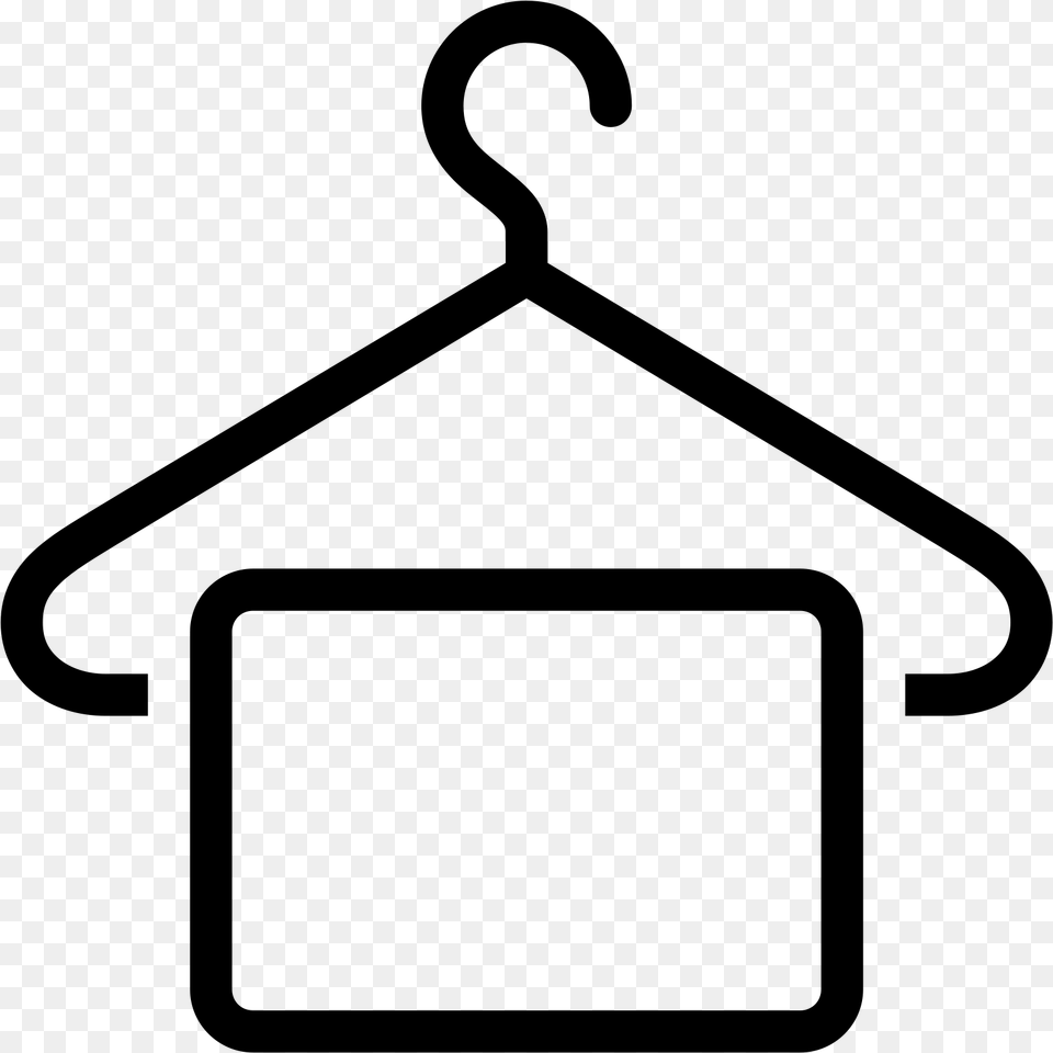 This Logo Is Of A Clothes Hanger The Hooked Part Facing Clothes Icon, Gray Png Image