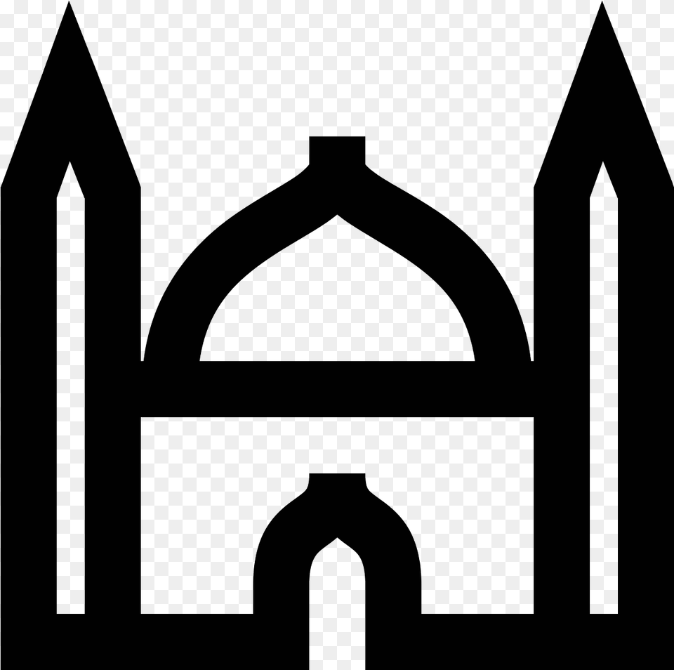 This Logo Is Of A Mosque And Has Two Towers Surrounding Ikonka Mechet, Gray Free Transparent Png