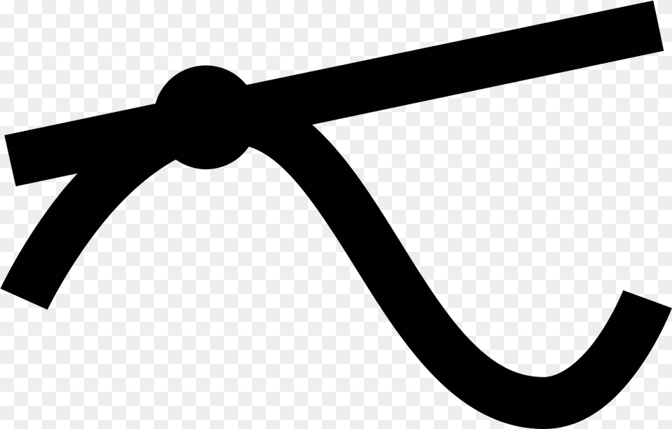 This Looks Like A Curvy Line Underneath A Straight Symbol Of Tangent, Gray Free Png