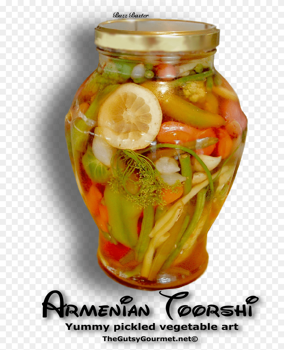 This Medley Of Pickled Vegetables Is A Popular Condiment Armenian Toorshi, Relish, Food, Jar, Pickle Png Image