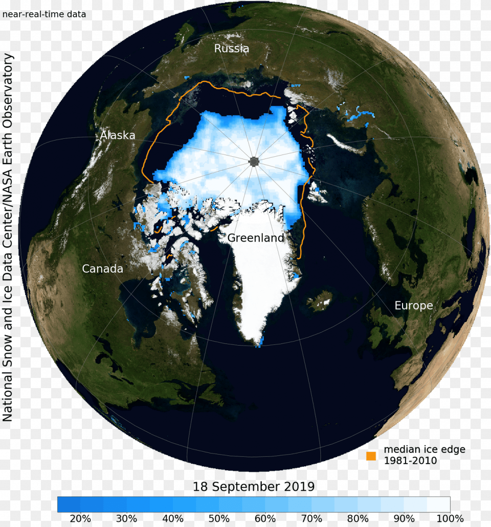 This Nasa Blue Marble Image Shows Arctic Sea Ice On Maximum Arctic Ice Extent, Astronomy, Globe, Outer Space, Planet Free Png