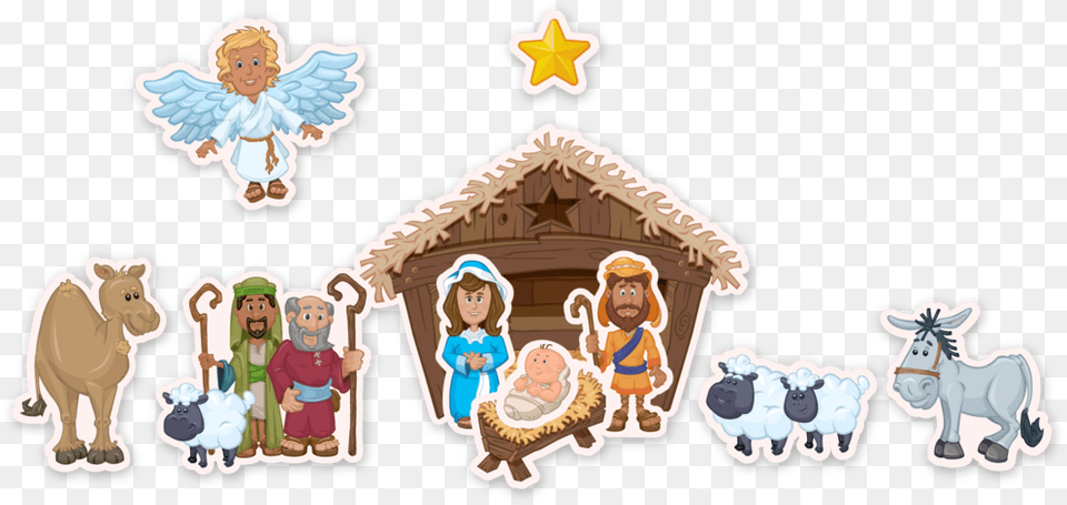 This Nativity Set Is Designed To Give Your Child Days Gingerbread, Animal, Bear, Mammal, Wildlife Free Png Download