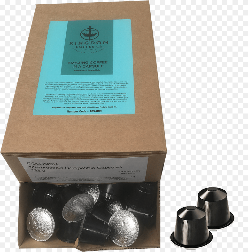 This Nespresso Compatible Coffee Capsule Contains 100 Nespresso Livanto, Lighting, Box, Aluminium, Bottle Free Png Download