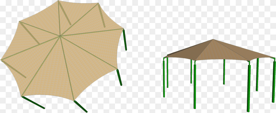 This Octagon Shape Shade Structure Is Excellent For Umbrella, Canopy, Architecture, Building, House Png Image