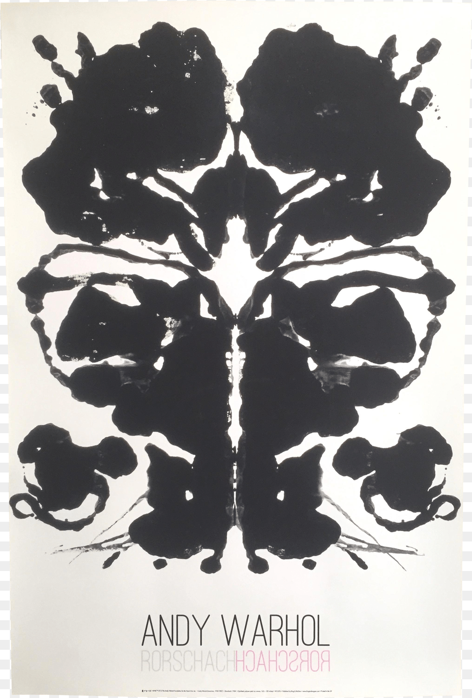 This Original Offset Lithograph Print Poster Of A Rorschach Andy Warhol Rorschach Series, Stencil, Silhouette, Baby, Person Free Transparent Png