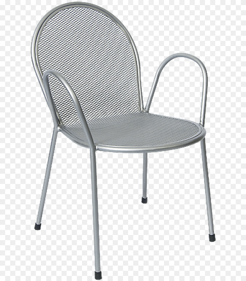 This Outdoor Chair Features A Powder Coated Metal Frame Chair, Furniture, Armchair Free Png Download