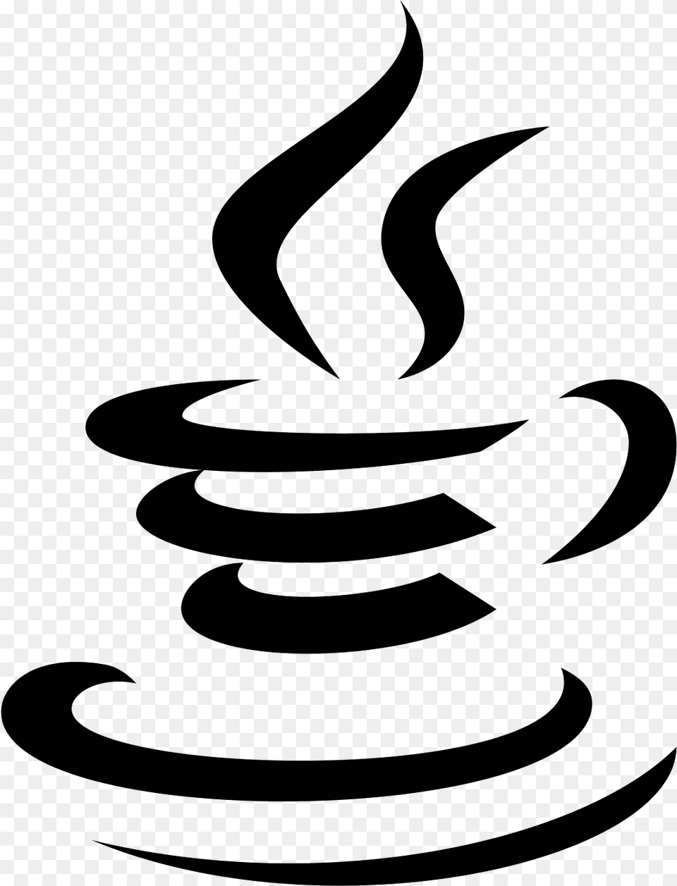 This Particular Icon Features Black Lines That Seem Java, Gray Png Image