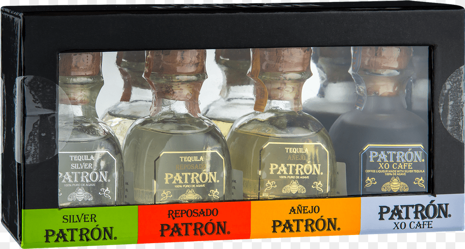 This Patron Gift Pack Contains 4 X 50 Ml Bottles Of Mini Patron Gift Set, Alcohol, Beverage, Liquor, Tequila Free Png Download