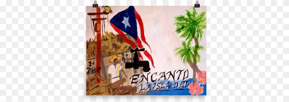 This Print On Poster Paper Is Oriented Horizontally Puerto Rico Isla Del El Encanto, Art, Painting, Adult, Male Free Transparent Png