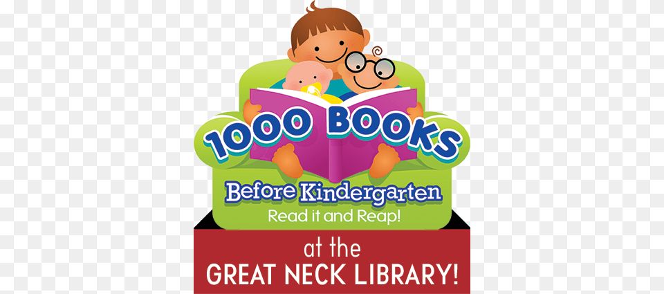 This Program Encourages You And Your Child To Read 1000 Books Before Kindergarten, Advertisement, Person, Poster, Reading Free Png