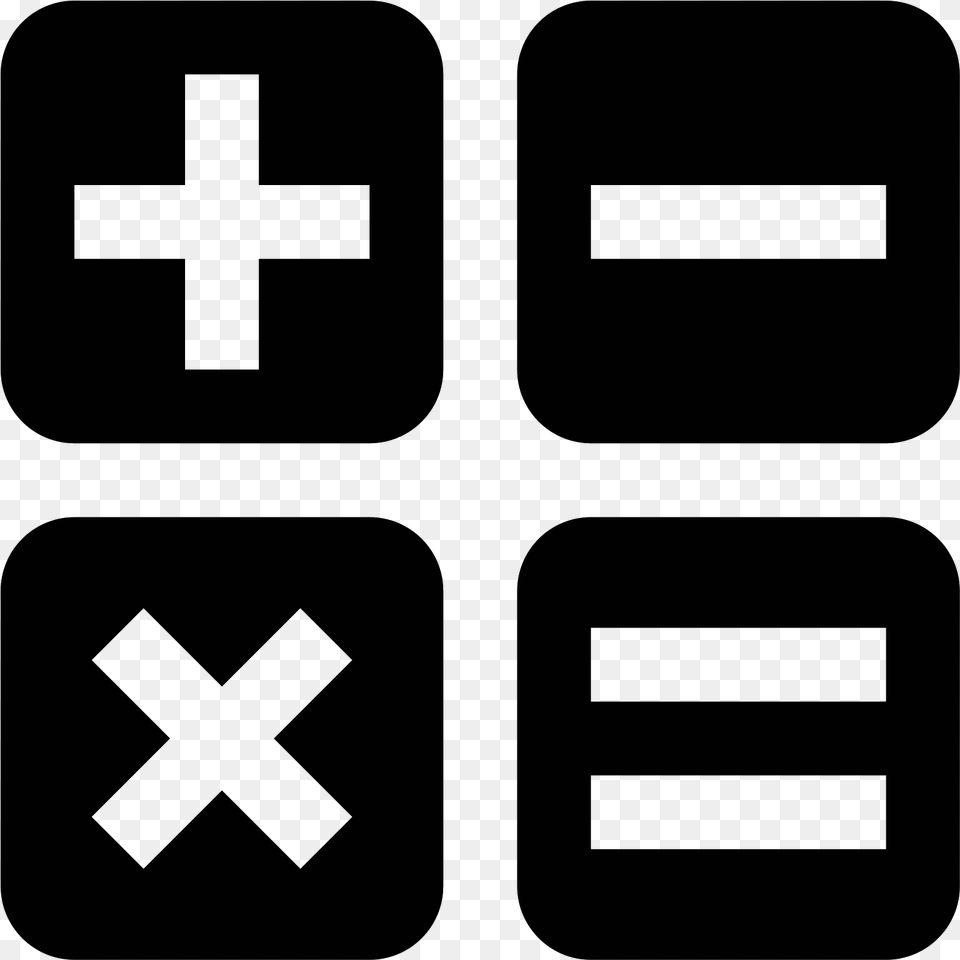 This Quotmathquot Icon Consists Of A Perfect Square Divided Math Icon, Gray Free Png
