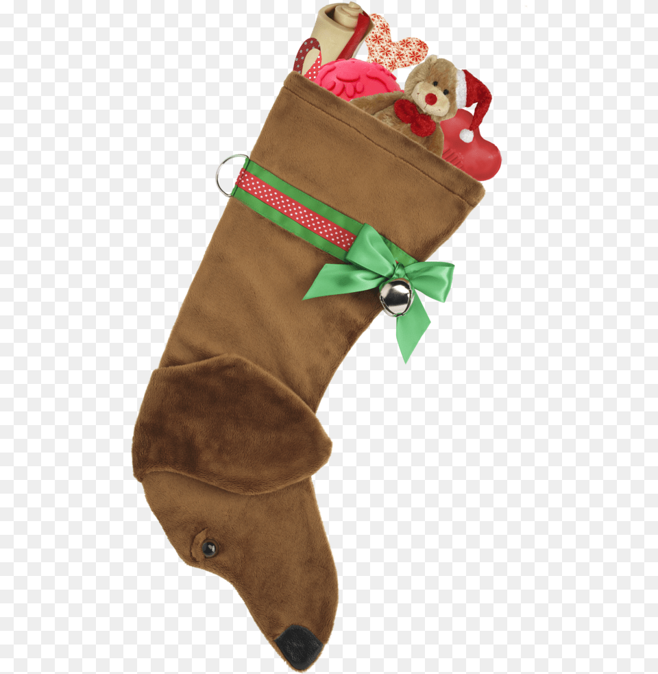 This Red Dachshund Christmas Dog Stocking Is Perfect Wiener Dog Christmas Stocking, Hosiery, Gift, Festival, Clothing Png Image
