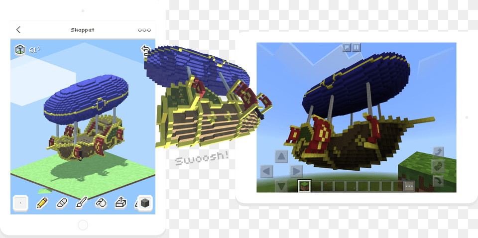 This Requires That You Own A Copy Of Minecraft Illustration, Aircraft, Transportation, Vehicle, Airship Png