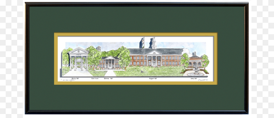 This Sculptured Watercolor Of Your Favorite School39s Picture Frame, Art, Painting, Screen, Monitor Free Png Download