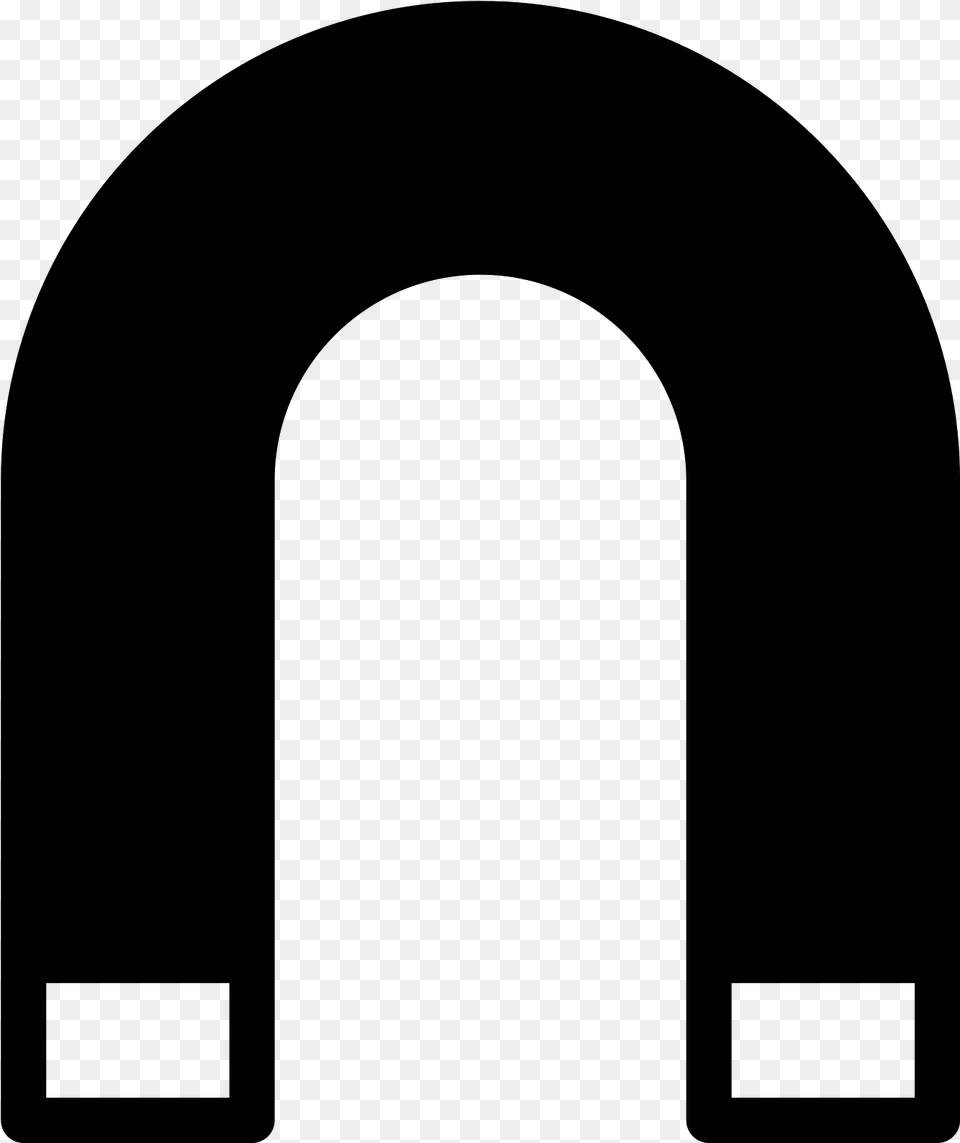 This Upside Down 39u39 Is A Bendy Icon That Represents Horseshoe Magnet Svg, Gray Free Transparent Png