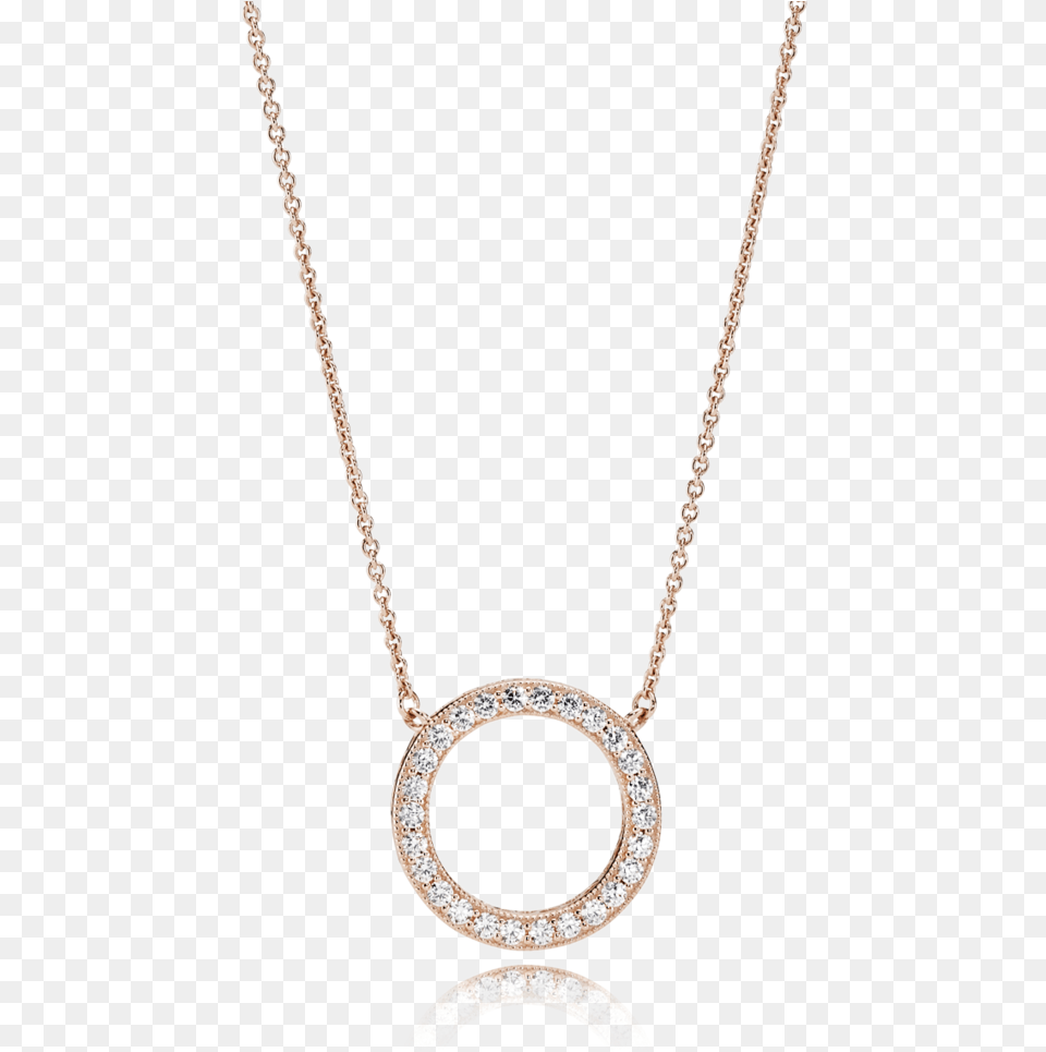 This Versatile Necklace Collier Features The Classic Heart Of Pandora Rose Gold Necklace, Accessories, Diamond, Gemstone, Jewelry Png