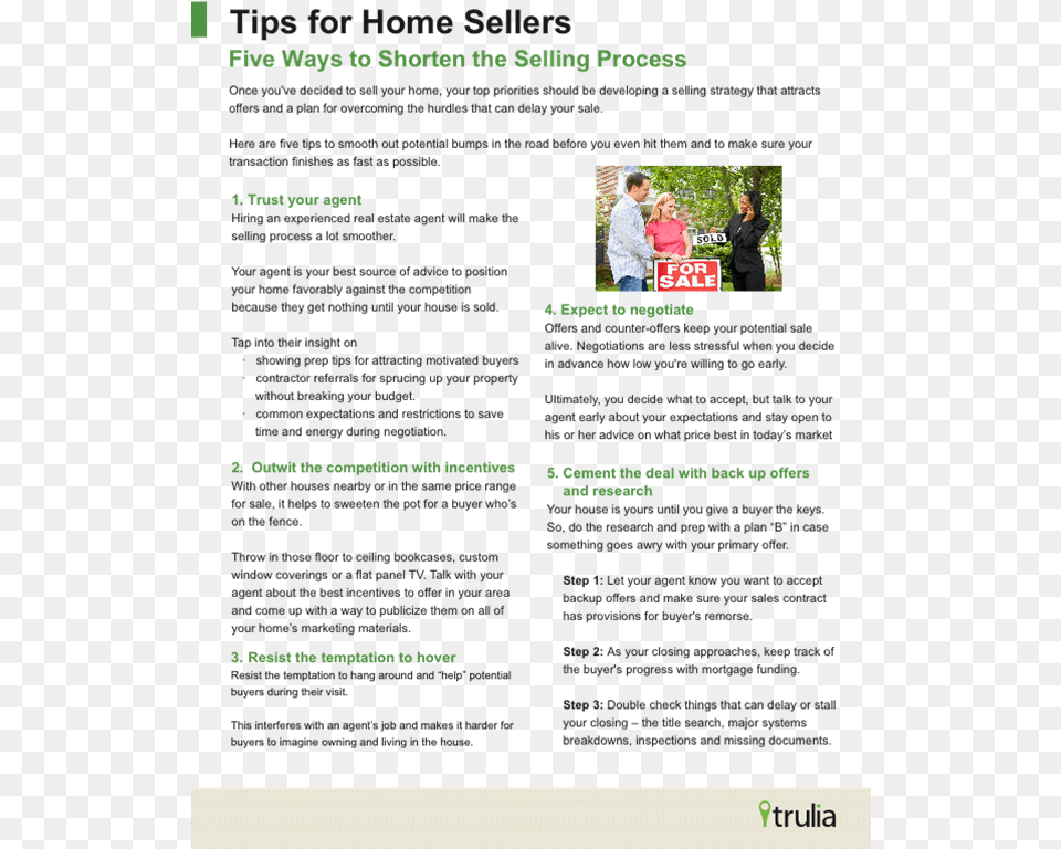This Very Helpful Guide Is Provided To You By Trulia Real Estate, Advertisement, Poster, Person, Text Free Png Download