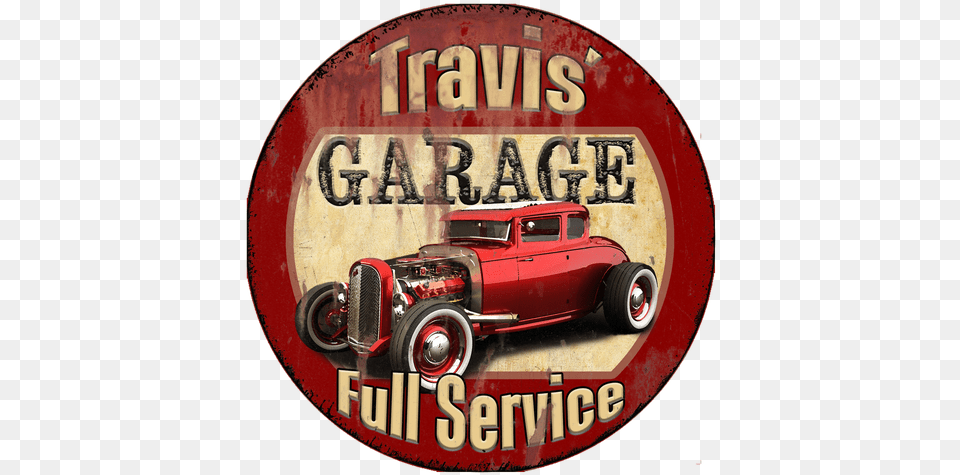 This Vintage Tin Sign Comes Complete With Personalization Vintage Car, Spoke, Vehicle, Transportation, Machine Png