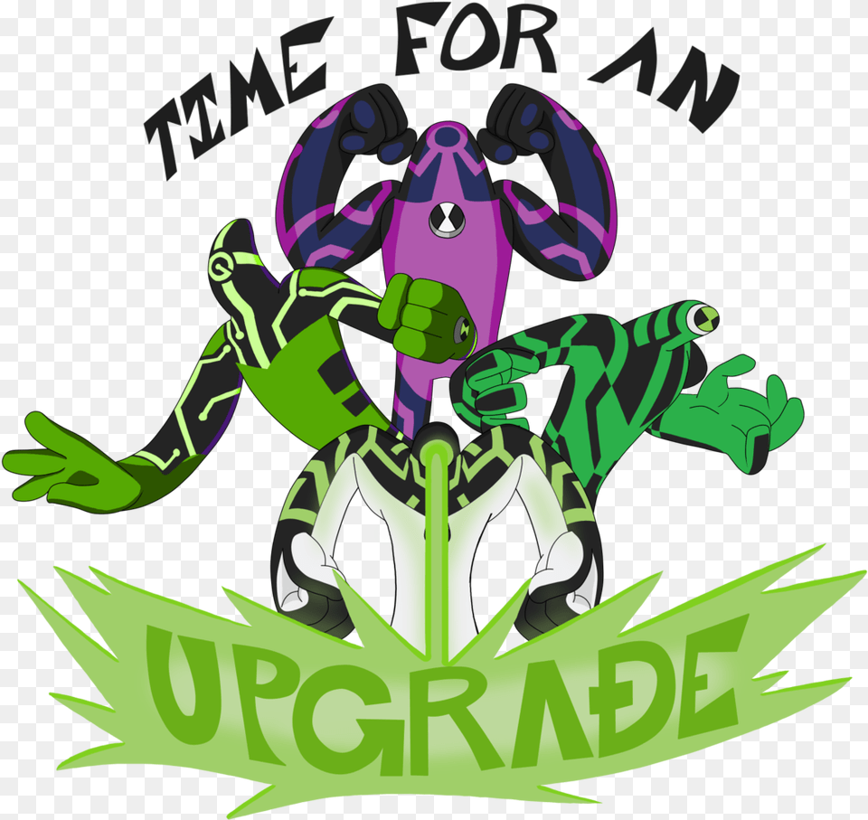 This Was Made Because Of A Punis The Upgrade On Ben 10 Kuro The Artist, Green, Purple, Animal, Bear Free Png Download