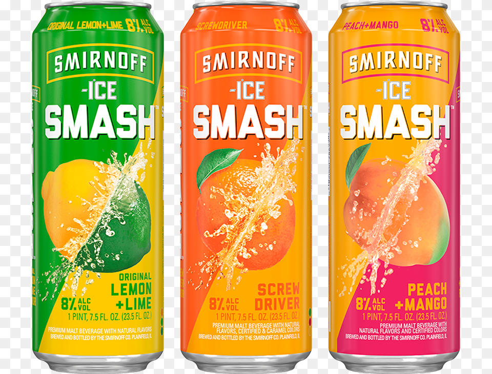 This Year Teles And His Team Launched A New Brand Smirnoff Smash Lemon Lime, Can, Tin, Beverage, Juice Free Png