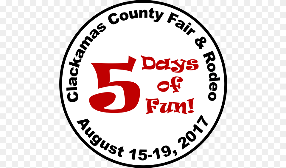 This Year39s Clackamas County Fair Is Themed Five Days Nsw Jp Stamp, Logo, Text, Symbol, Disk Free Png