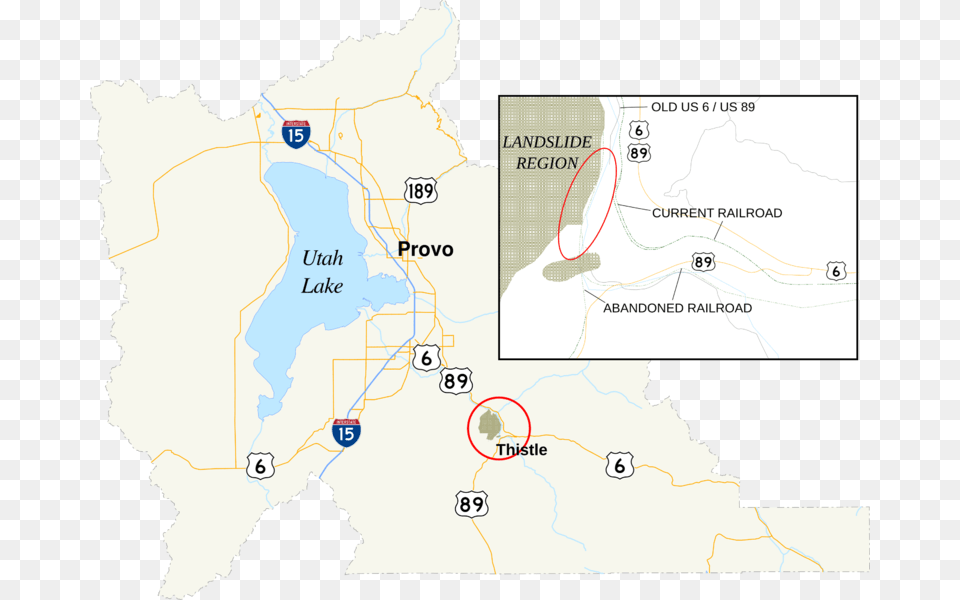 Thistle Landslide Map, Chart, Plot, Atlas, Diagram Free Transparent Png